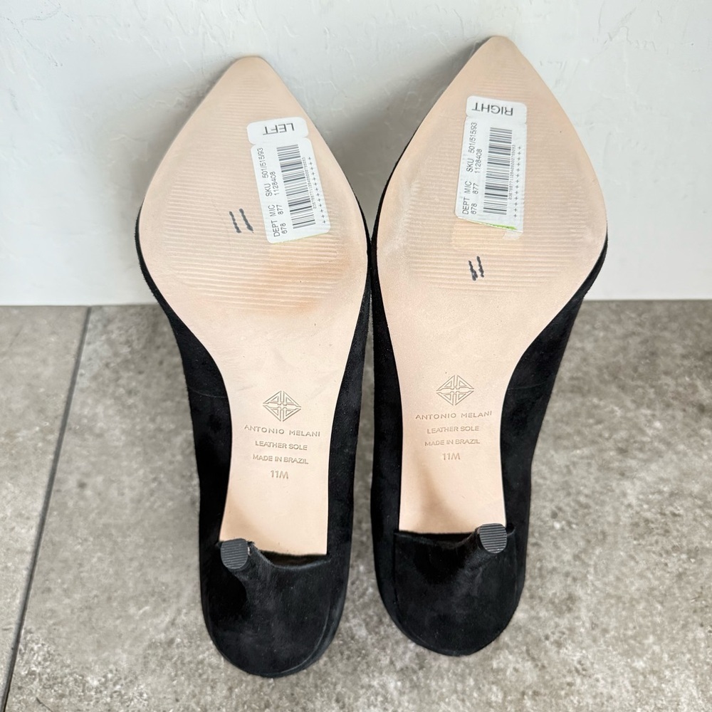 NEW Antonio Melani Saige Black Suede Stiletto Pumps Women’s Size‎ 11 - Picture 7 of 9